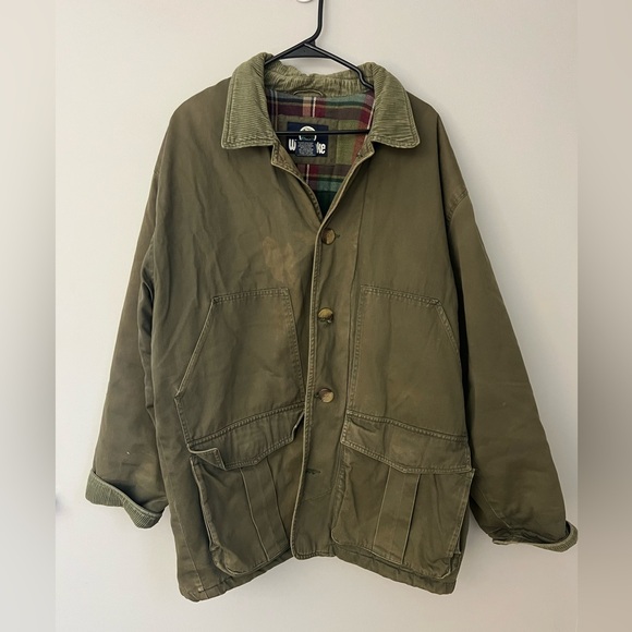 Vintage Woodlake Flannel Lined Barn / Chore Coat with Corduroy Details - Picture 4 of 7